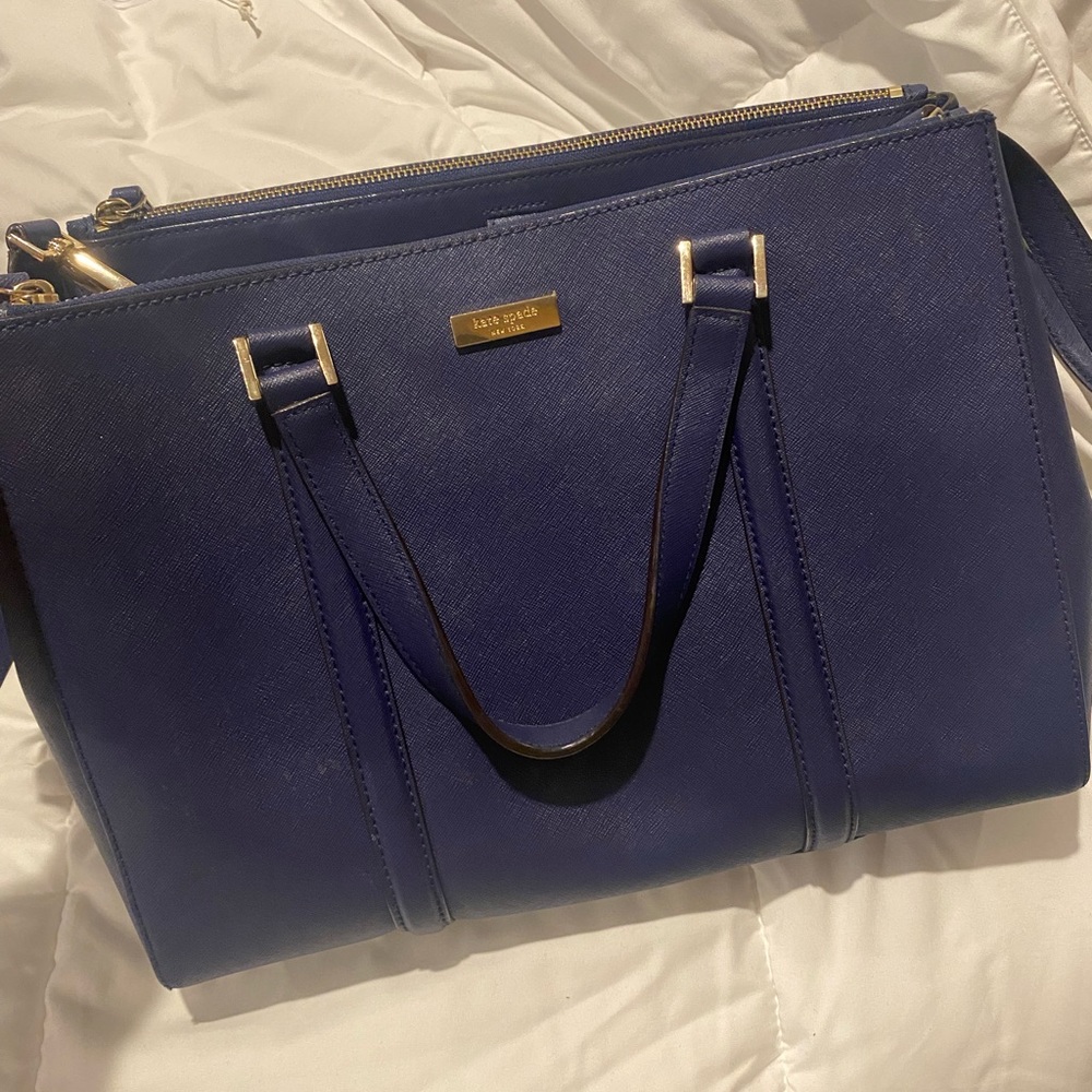 Kate spade blue bag with satchel strap